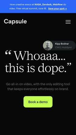 Screenshot of capsulevideo.io