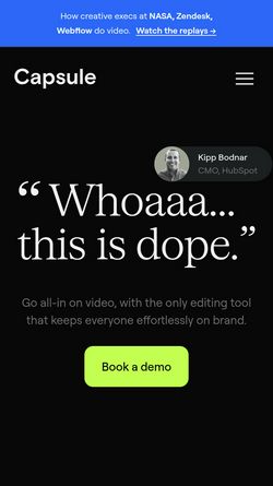 Screenshot of capsulevideo.io