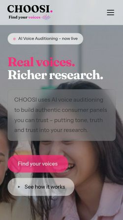 Screenshot of choosi.io