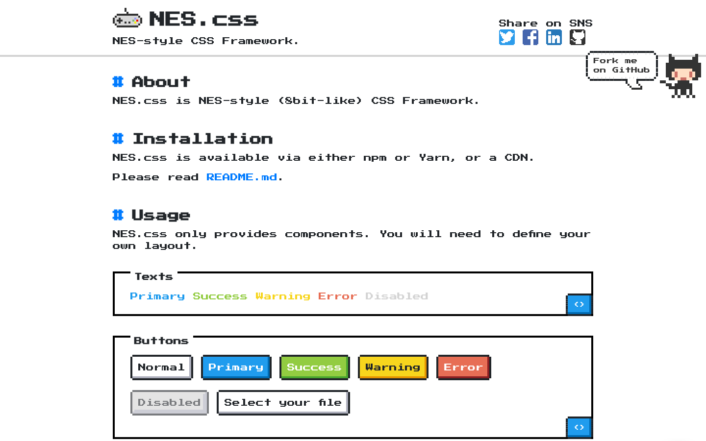 NES.css Retro Gaming