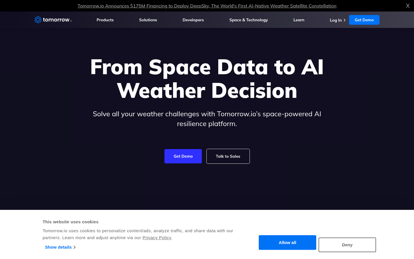 Tomorrow.io Glassmorphism