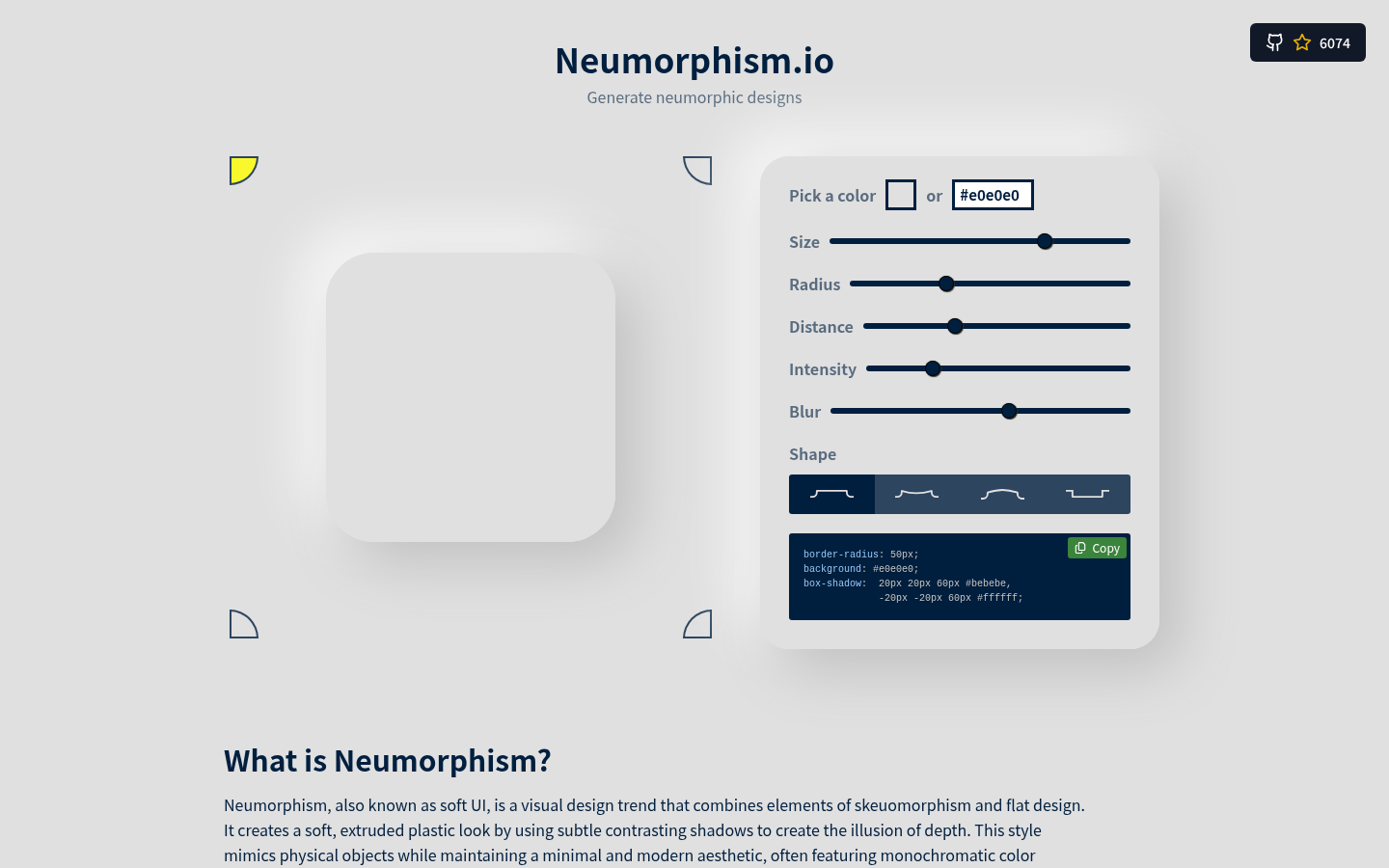Neumorphism.io