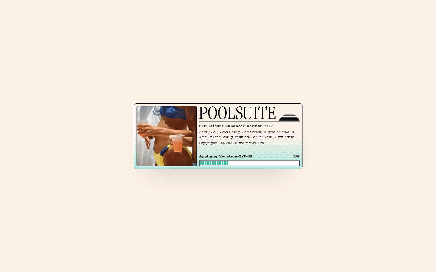 Poolside.fm Skeuomorphism