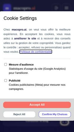 Screenshot of macopro.ai