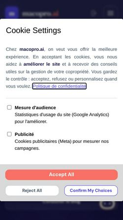 Screenshot of macopro.ai