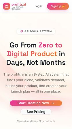 Screenshot of profitr.ai