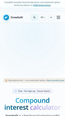 Screenshot of snowballr.io
