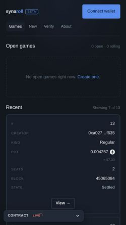 Screenshot of synaroll.io